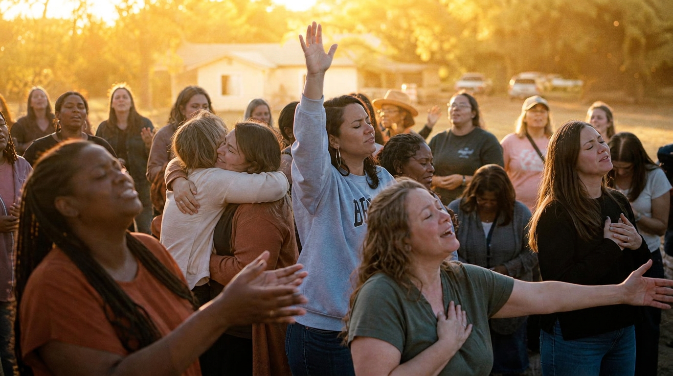 Women worshipping together at a New Era Women weekend